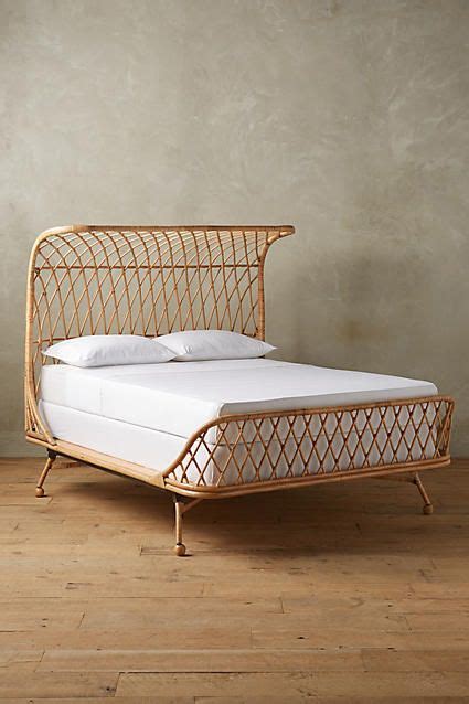 Anthropologie Pari Curved Rattan Bed By In Beige Size Qn Topbed