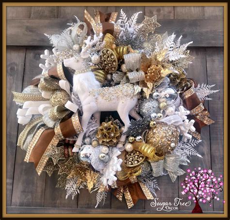 Gold Silver Christmas Wreath Glam Christmas Christmas | Etsy | Christmas wreaths, Glam christmas ...