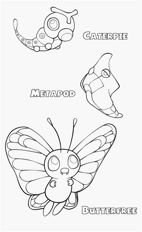 Butterfree Coloring Pages Coloring Home
