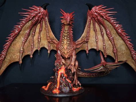 Ancient Red Dragon Rpg Miniature By Lord Of The Print 3d Etsy