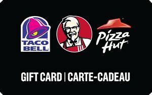 The card is redeemable exclusively for food and drink purchases on www.tacobell.com or taco bell. Pizza Hut, KFC, Taco Bell Gift Card - $50 Mail Delivery | eBay