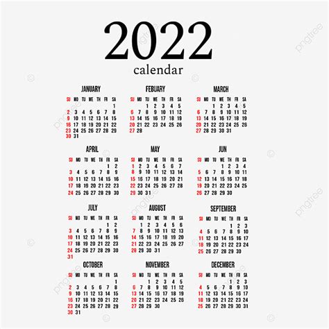 Diseño De Calendario 2022 Png Dibujos 2022 Calendario Diseño De