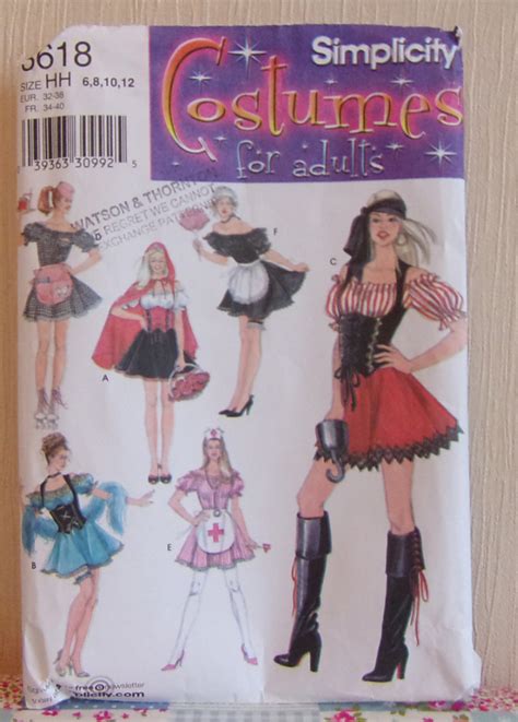 Simplicity 3618 Sewing Pattern 6 12 Pirate Red Riding Hoodbar Maid