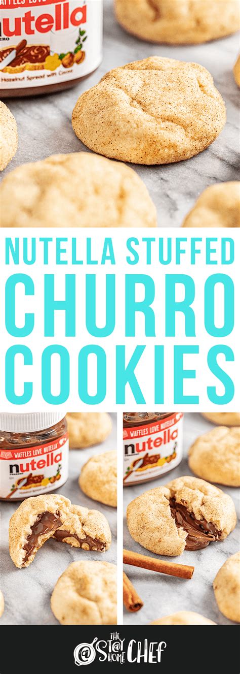 Nutella Stuffed Churro Cookies The Stay At Home Chef