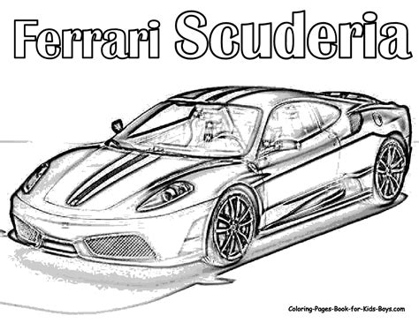 Welke kleur geef jij bliksem mcqueen? Ferrari coloring pages to download and print for free