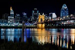 Cincinnati skyline-John A. Roebling Suspension Bridge | jhumbracht ...