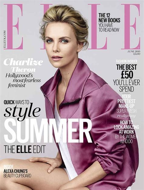 Charlize Theron Elle Magazine Uk June 2015 Issue