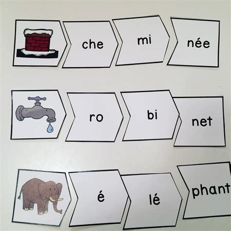 French Buzz Ressources En Français Puzzles Mots à 3 Syllabes