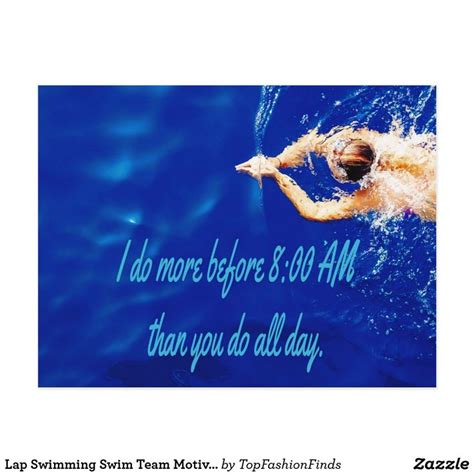 Lap Swimming Swim Team Motivational Inspirational Postcard Zazzle Swimming Quotes Swim Team