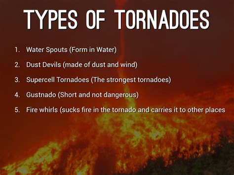 Types Of Tornadoes Names