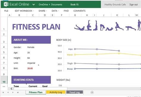 Free Fitness Plan Template For Excel Online