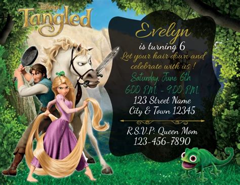 Rapunzel Tangled Birthday Invitation Template Postermywall