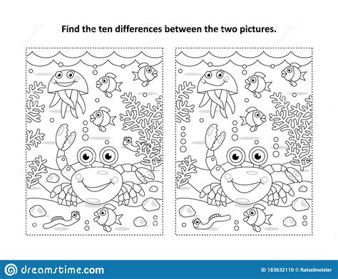 Find The Ten Differences Coloring Page Free Printable Vrogue Co