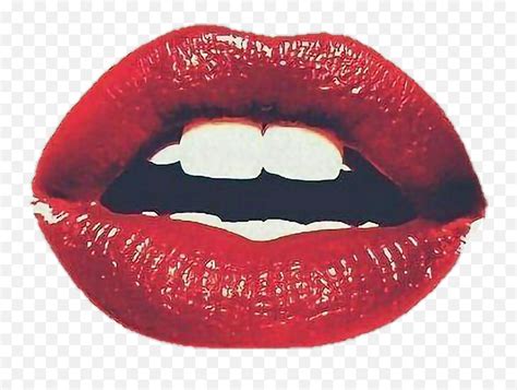 Piercing Png Tumblr Lips Colorful Red Kiss Tumblr Red Red Lips Emoji