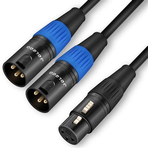 Buy Xlr Splitter Cable Xlr Female To Dual Xlr Male Y Splitter
