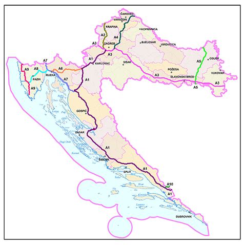 Ceste Hrvatske Autoceste Autokarta Hrvatske Web Stranice Izrada