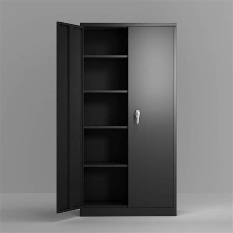 Ssline 72 Metal Storage Cabinet With Lockable Doors5