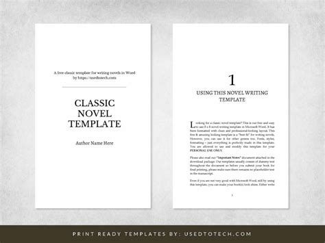 Novel Writing Templates Free