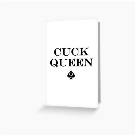 hotwife queen of spades cuckold logo and cuck queen text greeting card for sale by artfx