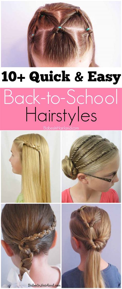 Cute Hairstyles Quick And Easy For School Hair Styles Ideas