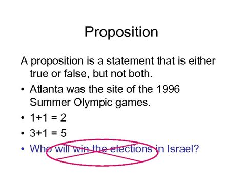 Propositional Logic Proposition A Proposition Is A