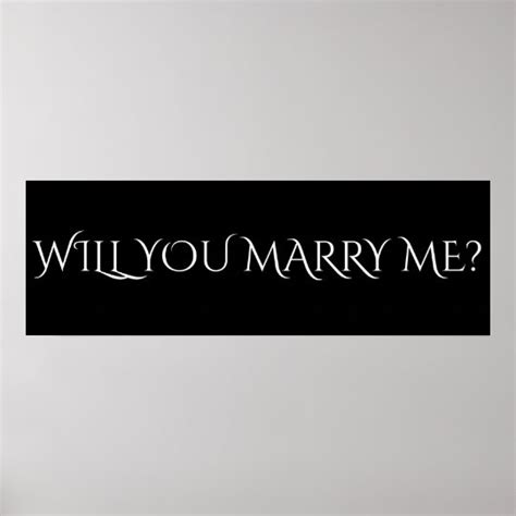Will You Marry Me 36x12 Banner Poster