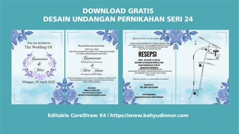 Template Undangan Pernikahan Seri 24 Editable Coreldraw X4 Download