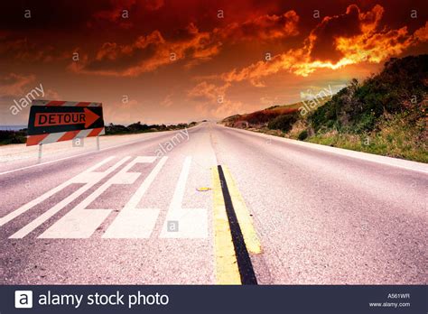 The Road To Hell Stock Photo Alamy