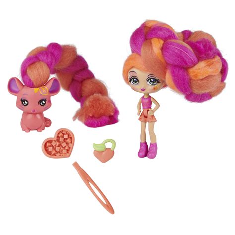 Candylocks 2 Pack Posie Peach 3 Inch Scented Collectible Doll And Pet