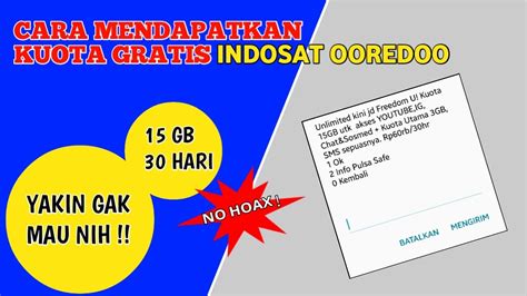 Untuk saat ini kuota termasuk jadi salah satu kebutuhan pokok bagi sebagian orang. CARA MENDAPATKAN KUOTA INTERNET GRATIS INDOSAT - YouTube
