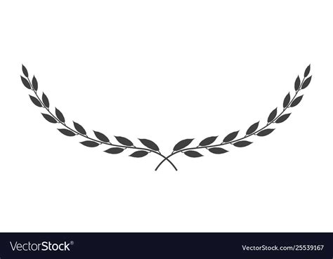 Laurel Wreath Icon Isolated On White Background Vector Image