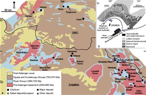 A Map Of The Central African Copperbelt Of Zambia And Congo DRC