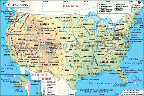 Carte Des Grandes Villes Des états Unis Voyage Carte Plan