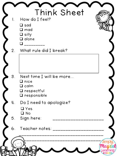 Reflection Sheet For Students Askworksheet