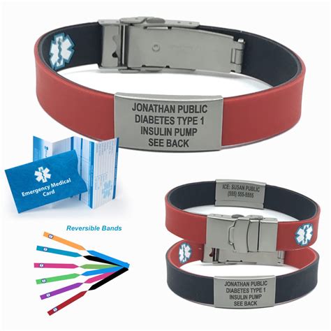 Epicband Duo Reversible Medical Alert Id Bracelets Free Custom