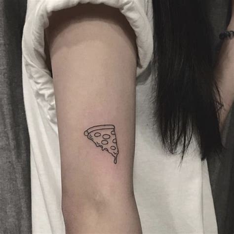 Pizza Slice Tattoo Pizza Tattoo Food Tattoos Simplistic Tattoos