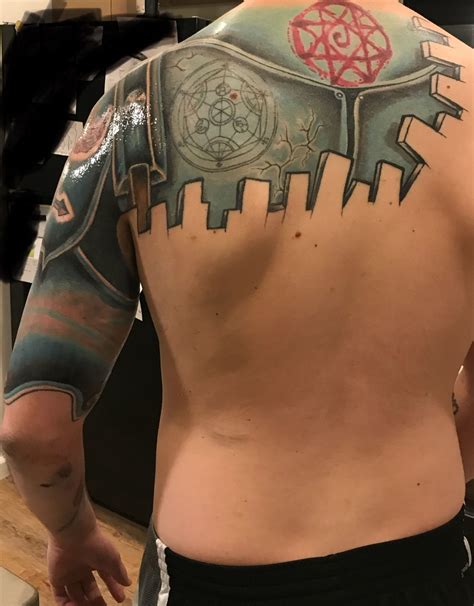 Fullmetal Alchemist Sleeve Progress Matt Walker Tried And True Tatto