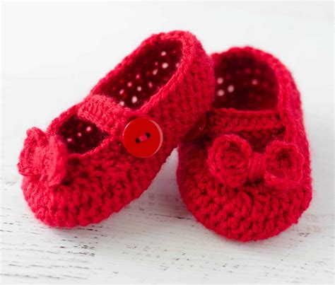 Mary Jane Crochet Baby Booties Crochet Knit Too