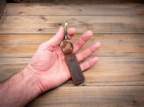 Handwriting Custom Keychain Genuine Leather Keychain Embossed Etsy