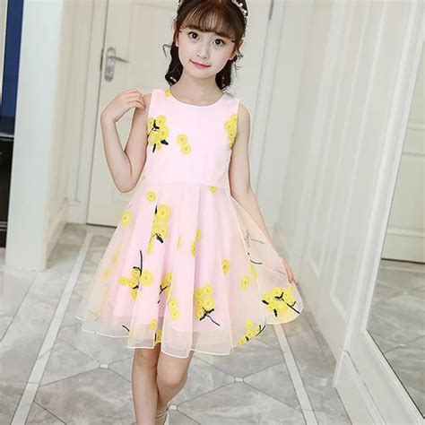 Beigele Summer Dress For Little Girls Sun Flower Girls Printed Princess