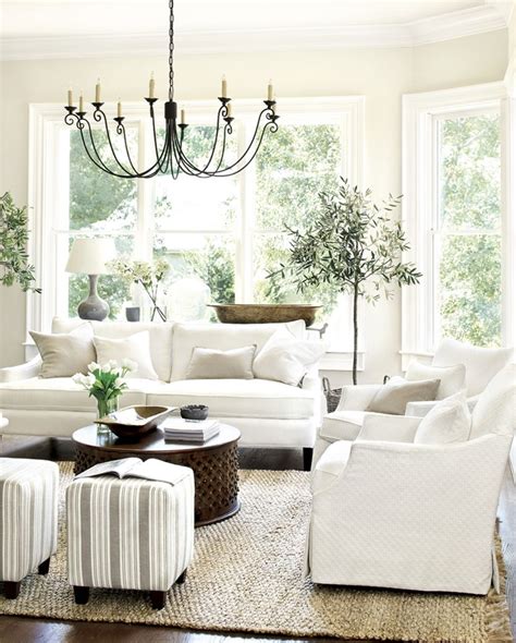 Open Airy Living Room French Country Living Room White Couches