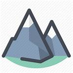Mountain Icon Mountains Icons Trekking Hiking Climbing