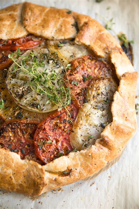 Heirloom Tomato Galette With Honey And Goat Cheese The Forked Spoon