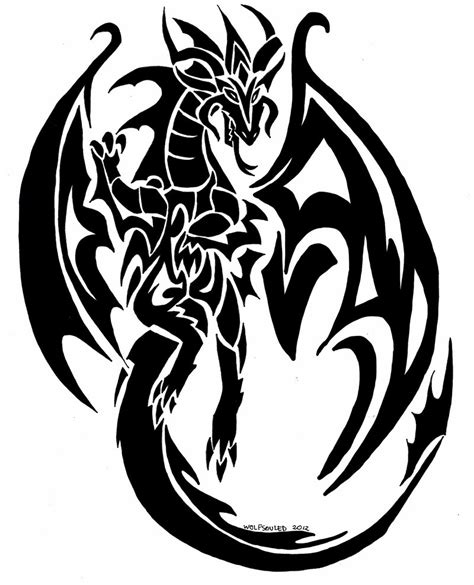 Tribal Dragon Tatto Clipart Best