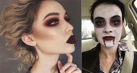Professional Halloween Makeup I Asked For The Photo On The Left With Just A Babe Fake