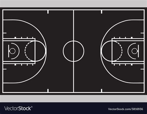 Basketball Court Royalty Free Vector Image Vectorstock