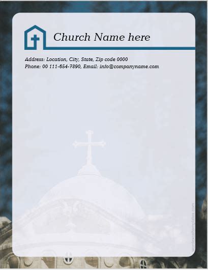 6 best sample church letterhead and templates. 5 Best MS Word Church Letterhead Templates | Word & Excel ...