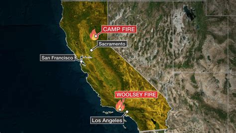 California Fires Latest Updates On Camp Fire Woolsey Fire Including