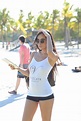 LISA OPIE in White Bikini on the Beach in Miami – HawtCelebs