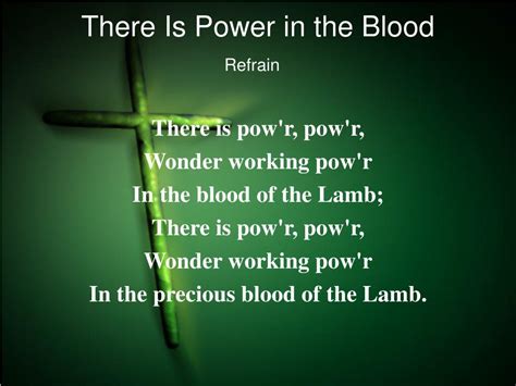 Ppt There Is Power In The Blood Powerpoint Presentation Free